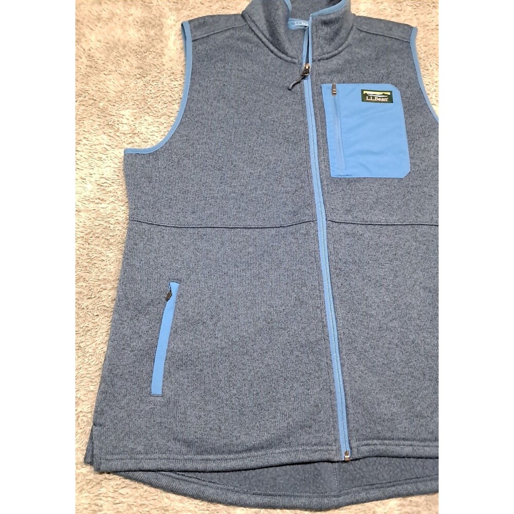 L.L. Bean Sweater Vest Fleece Womens XL Petite Mock Neck Full Zip Hiking Outdoor - Picture 3 of 10